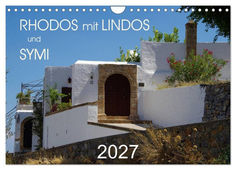 Rhodos mit Lindos und Symi (Wandkalender 2027 DIN A4 quer), CALVENDO Monatskalender