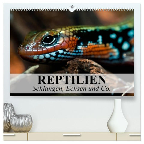 Reptilien Schlangen, Echsen und Co. (hochwertiger Premium Wandkalender 2027 DIN A2 quer), Kunstdruck in Hochglanz