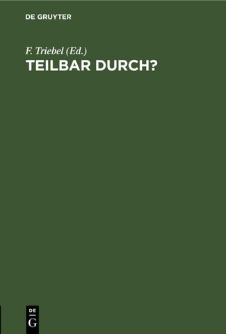 Teilbar durch?