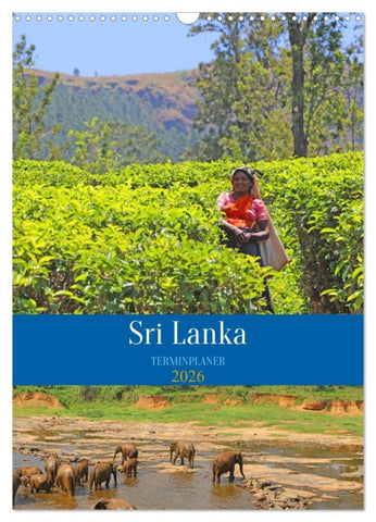 Sri Lanka - Terminplaner (Wandkalender 2026 DIN A3 hoch), CALVENDO Monatskalender