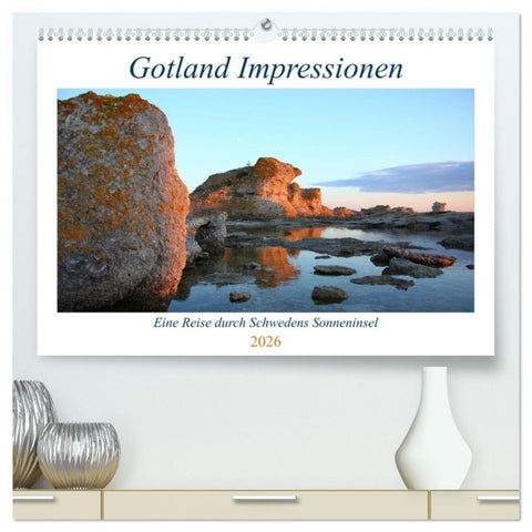 Gotland Impressionen (hochwertiger Premium Wandkalender 2026 DIN A2 quer), Kunstdruck in Hochglanz