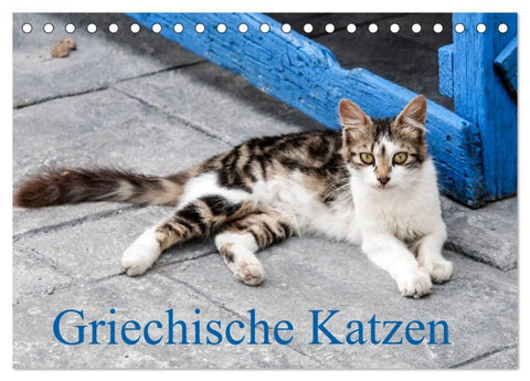Griechische Katzen (Tischkalender 2027 DIN A5 quer), CALVENDO Monatskalender