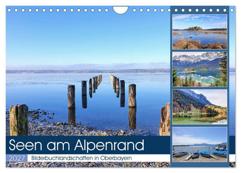 Seen am Alpenrand - Bilderbuchlandschaften in Oberbayern (Wandkalender 2027 DIN A4 quer), CALVENDO Monatskalender