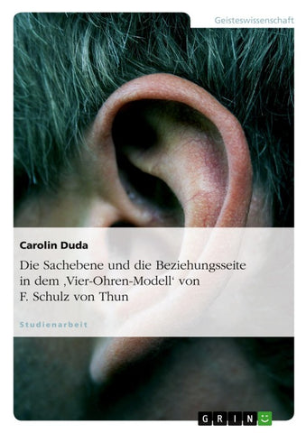 Die Sachebene und die Beziehungsseite in dem 'Vier-Ohren-Modell' von F. Schulz von Thun