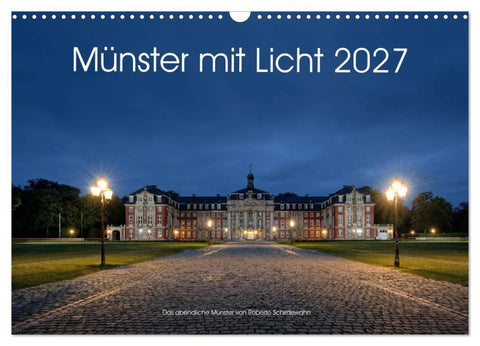 Münster mit Licht (Wandkalender 2027 DIN A3 quer), CALVENDO Monatskalender