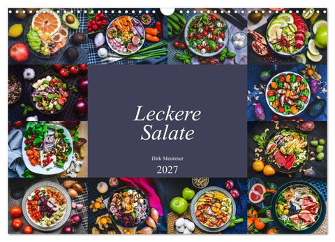 Leckere Salate (Wandkalender 2027 DIN A3 quer), CALVENDO Monatskalender
