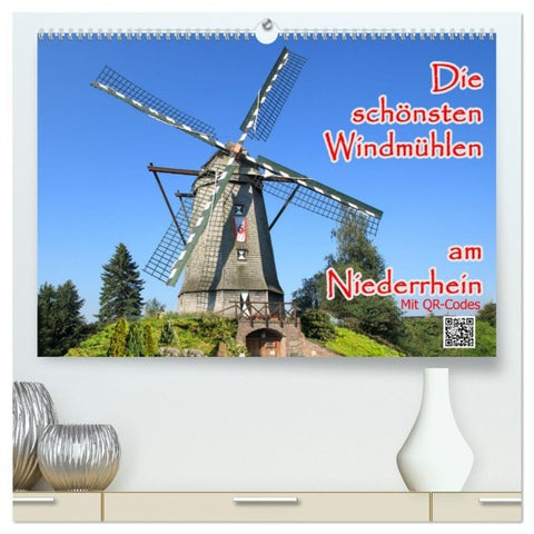 Die schönsten Windmühlen am Niederrhein (hochwertiger Premium Wandkalender 2027 DIN A2 quer), Kunstdruck in Hochglanz