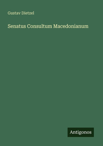 Senatus Consultum Macedonianum