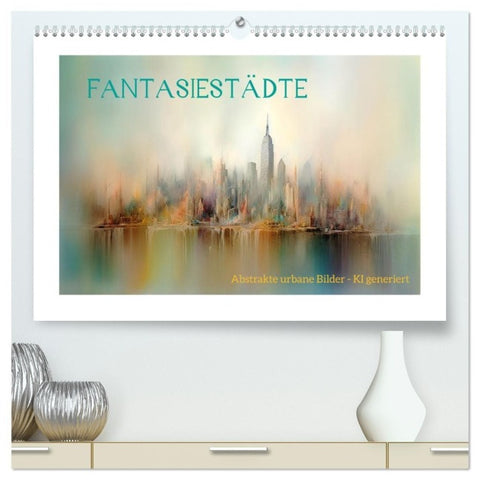 Fantasiestädte (hochwertiger Premium Wandkalender 2027 DIN A2 quer), Kunstdruck in Hochglanz