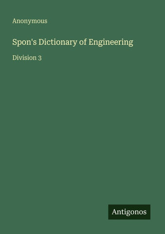 Spon's Dictionary of Engineering