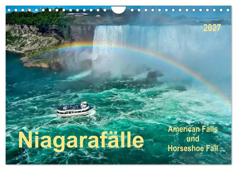 Niagarafälle - American Falls und Horseshoe Fall (Wandkalender 2027 DIN A4 quer), CALVENDO Monatskalender