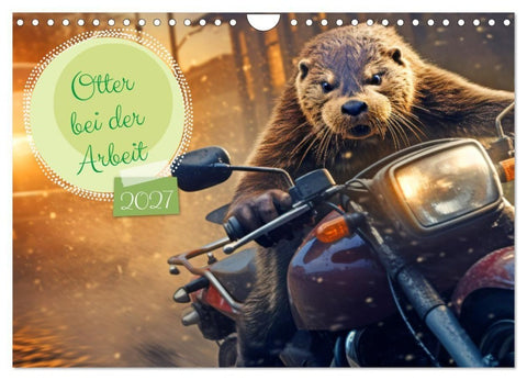 Otter bei der Arbeit (Wandkalender 2027 DIN A4 quer), CALVENDO Monatskalender