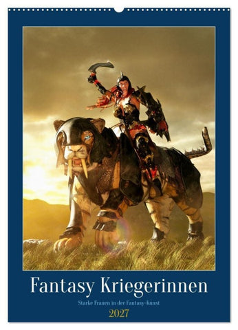 Fantasy Kriegerinnen (Wandkalender 2027 DIN A2 hoch), CALVENDO Monatskalender