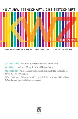 Kulturwissenschaftliche Zeitschrift 2022/3