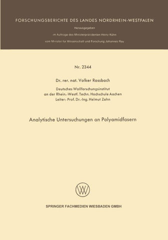 Analytische Untersuchungen an Polyamidfasern