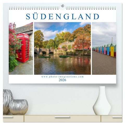 Bezauberndes Südengland (hochwertiger Premium Wandkalender 2026 DIN A2 quer), Kunstdruck in Hochglanz