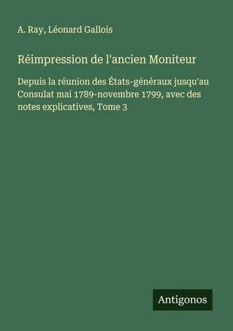 Réimpression de l'ancien Moniteur