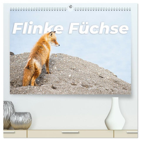 Flinke Füchse (hochwertiger Premium Wandkalender 2027 DIN A2 quer), Kunstdruck in Hochglanz