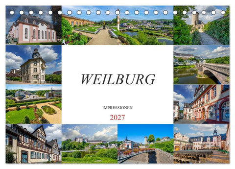 Weilburg Impressionen (Tischkalender 2027 DIN A5 quer), CALVENDO Monatskalender
