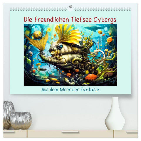 Die freundlichen Tiesee Cyborgs (hochwertiger Premium Wandkalender 2027 DIN A2 quer), Kunstdruck in Hochglanz