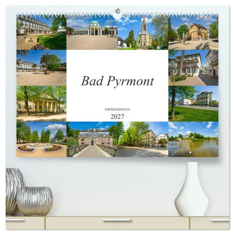 Bad Pyrmont Impressionen (hochwertiger Premium Wandkalender 2027 DIN A2 quer), Kunstdruck in Hochglanz