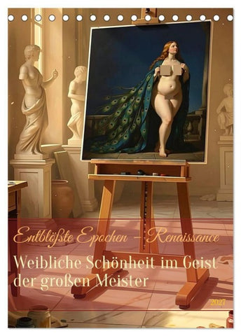 Entblößte Epochen – Renaissance (Tischkalender 2027 DIN A5 hoch), CALVENDO Monatskalender