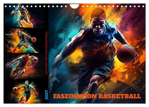 Faszination Basketball (Wandkalender 2027 DIN A4 quer), CALVENDO Monatskalender