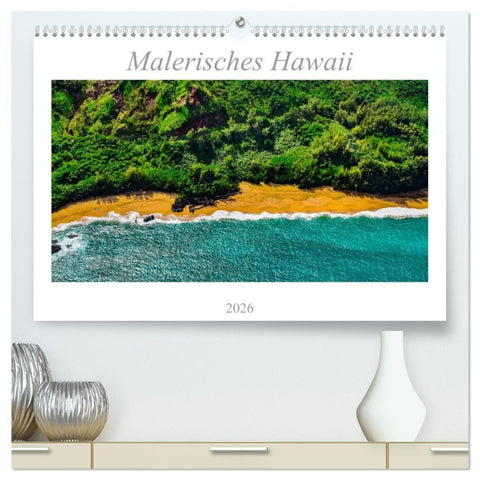 Malerisches Hawaii (hochwertiger Premium Wandkalender 2026 DIN A2 quer), Kunstdruck in Hochglanz