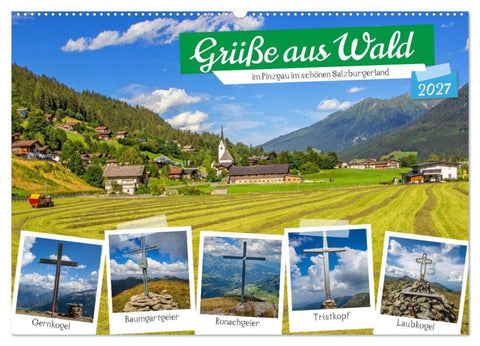 Grüße aus Wald (Wandkalender 2027 DIN A2 quer), CALVENDO Monatskalender