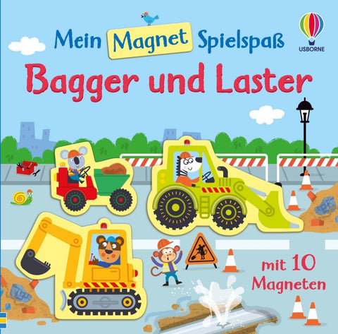 Mein Magnet-Spielspaß: Bagger und Laster