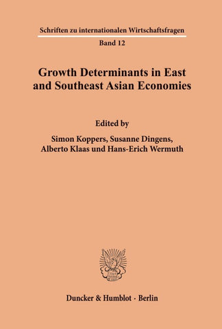 Growth Determinants in East and Southeast Asian Economies.