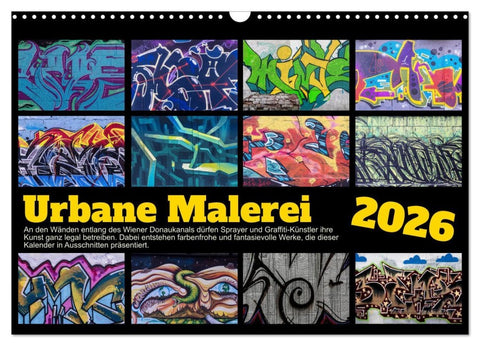 Urbane Malerei (Wandkalender 2026 DIN A3 quer), CALVENDO Monatskalender