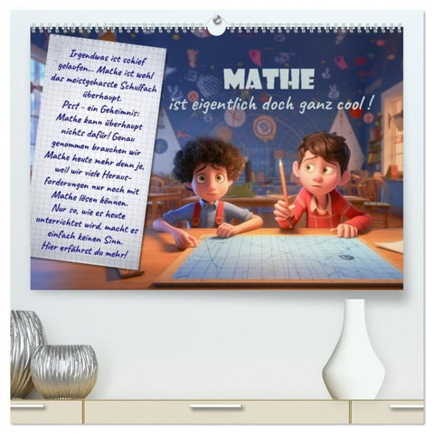 Mathe ist eigentlich doch ganz cool! (hochwertiger Premium Wandkalender 2027 DIN A2 quer), Kunstdruck in Hochglanz