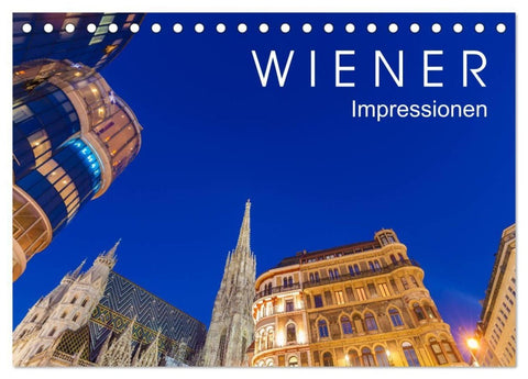W I E N E R Impressionen (Tischkalender 2027 DIN A5 quer), CALVENDO Monatskalender
