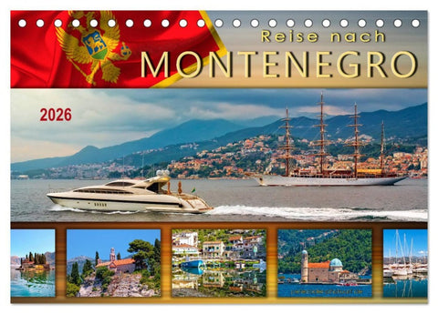 Reise nach Montenegro (Tischkalender 2026 DIN A5 quer), CALVENDO Monatskalender