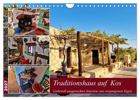 Traditionshaus auf Kos (Wandkalender 2027 DIN A4 quer), CALVENDO Monatskalender