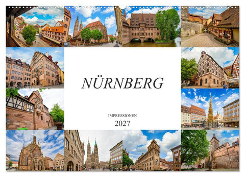 Nürnberg Impressionen (Wandkalender 2027 DIN A2 quer), CALVENDO Monatskalender