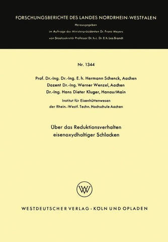 Über das Reduktionsverhalten eisenoxydhaltiger Schlacken