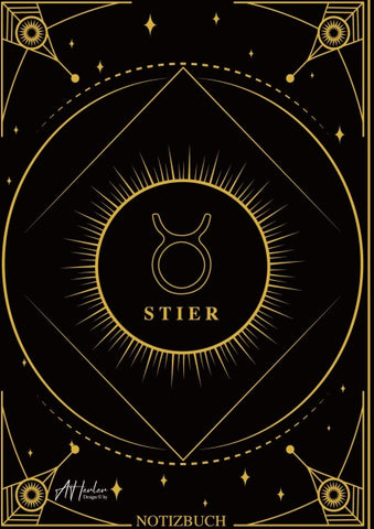 Edles Notizbuch Sternzeichen Stier | Designed by Alfred Herler