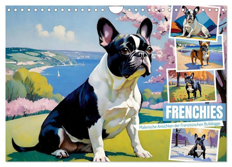 Frenchies (Wandkalender 2027 DIN A4 quer), CALVENDO Monatskalender