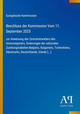 Beschluss der Kommission Vom 11. September 2025