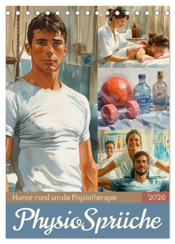 Physiosprüche (Tischkalender 2026 DIN A5 hoch), CALVENDO Monatskalender