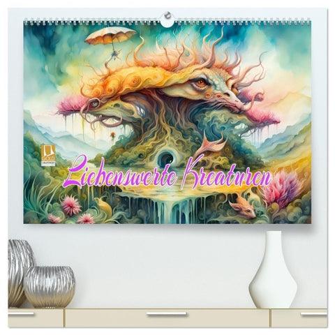 Liebenswerte Kreaturen (hochwertiger Premium Wandkalender 2027 DIN A2 quer), Kunstdruck in Hochglanz