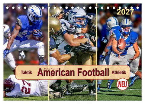 American Football - Taktik und Athletik (Tischkalender 2027 DIN A5 quer), CALVENDO Monatskalender