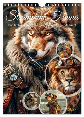 Steampunk Fauna (Wandkalender 2027 DIN A4 hoch), CALVENDO Monatskalender