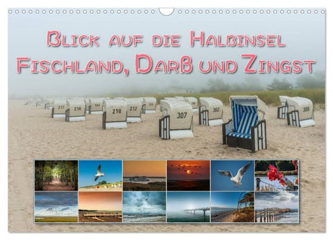 Blick auf die Halbinsel Fischland, Darß und Zingst (Wandkalender 2027 DIN A3 quer), CALVENDO Monatskalender