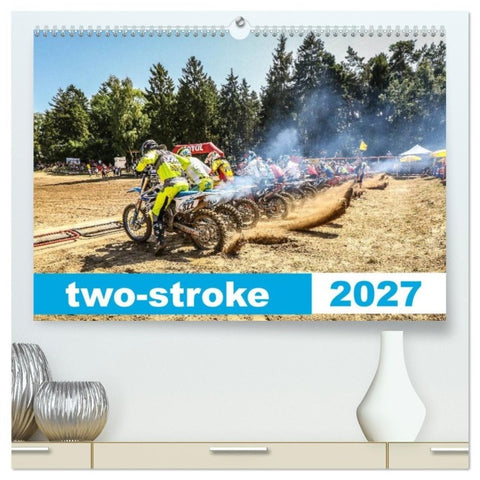 two stroke (hochwertiger Premium Wandkalender 2027 DIN A2 quer), Kunstdruck in Hochglanz