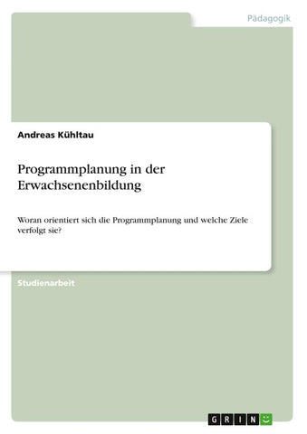 Programmplanung in der Erwachsenenbildung