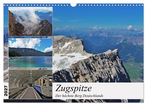 Zugspitze - Der höchste Berg Deutschlands (Wandkalender 2027 DIN A3 quer), CALVENDO Monatskalender