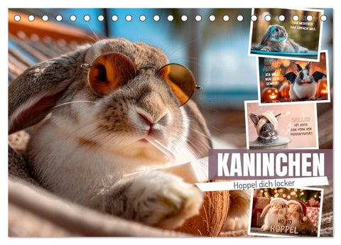 Kaninchen - Hoppel dich locker (Tischkalender 2027 DIN A5 quer), CALVENDO Monatskalender